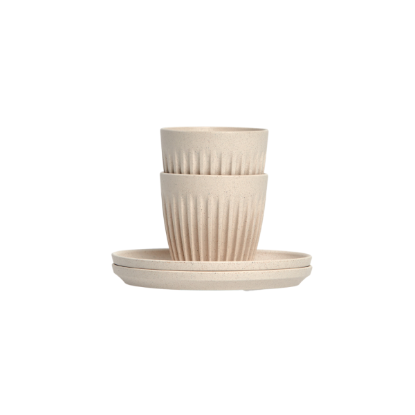 HUSKEE CLASSIC ESPRESSO CUP & SAUCER 3OZ x 2SETS Online Hot Sale