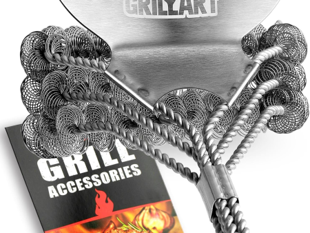 GRILLART Grill Brush and Scraper Bristle Free – Safe BBQ Brush for Grill – 18   Stainless Grill Grate Cleaner - Safe Grill Accessories for Porcelain Weber Gas Charcoal Grill – Gifts for Grill Wizard For Cheap