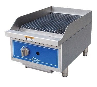 Globe GCB15G-CR 15? Wide Gas Charbroiler With Cast Iron Radiants And Adjustable Grates - 40,000 BTU For Discount