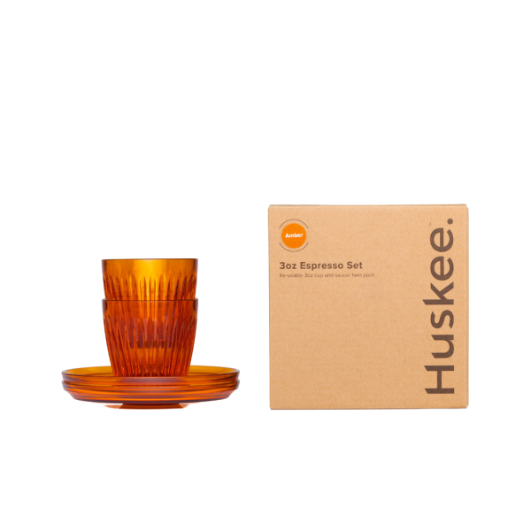 HUSKEE RENEW ESPRESSO CUP & SAUCER 3OZ x 2SETS Online Sale