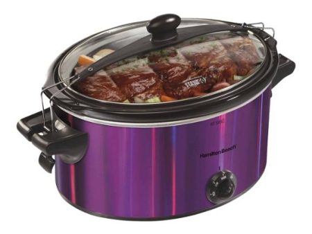 Hamilton Beach - Stay or Go 5-Quart Slow Cooker - Purple Cheap