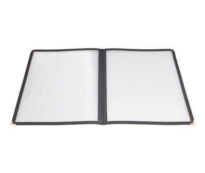 Winco PMCD9K Black Double Fold Menu Cover 9.5 x 12 Inch | Denson CFE Online