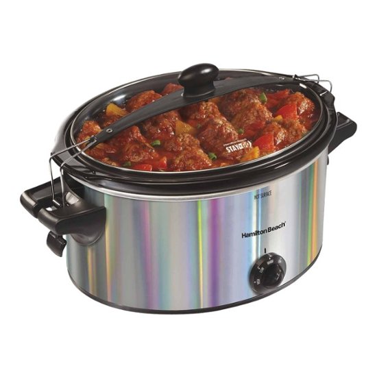 Hamilton Beach - Stay or Go 5-Quart Slow Cooker - Silver Online Hot Sale