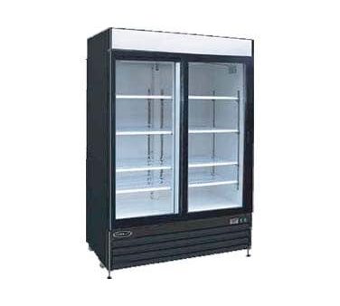 Kool-It KSM-36 - 44  Double Sliding Glass Door Display Cooler - 31 Cu. Ft. Fashion