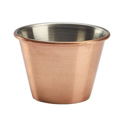 Ramekin, 2-1 2 oz., 2-3 8  dia. x 1-3 4 H, round, stainless steel, copper finish, Genware London, GW Copper Discount