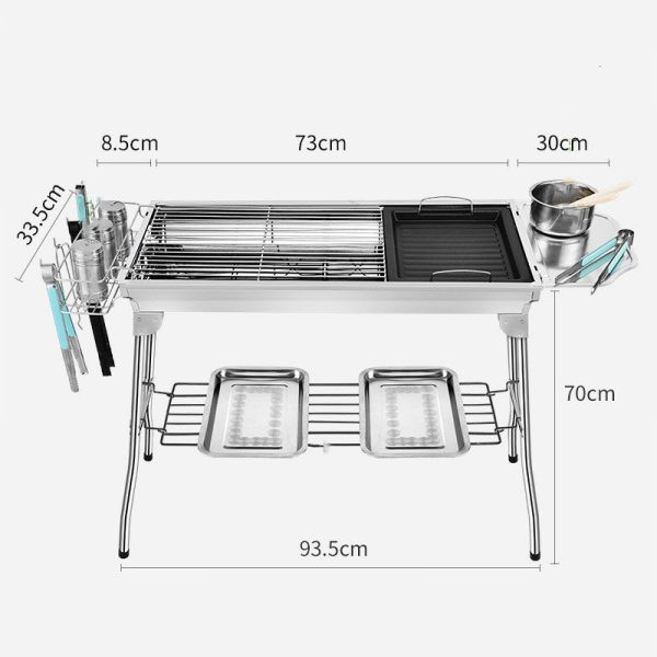 Outdoor Portable Folding BBQ Stainless Steel Grill Online Sale